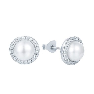 Pure Pearl Drop Dangle Silver Earrings online