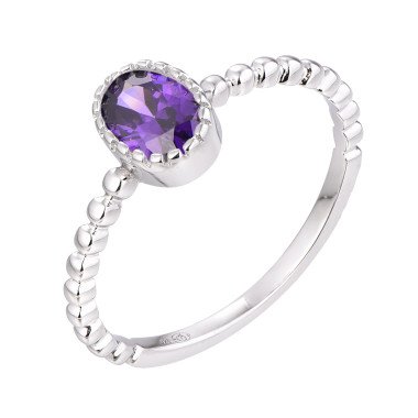 925 Silver and Cubic Zirconia Band Ring