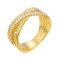 18k Yellow Gold Plated Single Row Eternity Band Ring in 925 Silver