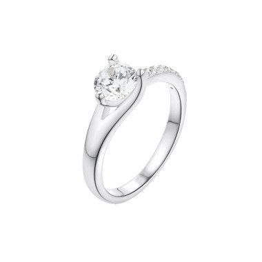 18K Yellow Gold Plated 2 Carat Solitaire Ring in 925 Silver