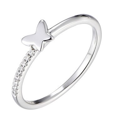 Crossover Infinity Ring in 925 Silver