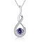 925 Silver Cubic Zirconia V Shaped Pendant With Chain
