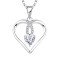 925 Silver Classic American Diamond Flower Pendant With Chain