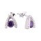 925 Silver American Diamond Stud Earrings