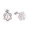 Designer Pearl and American Diamond Cluster Silver Earrings For Women