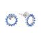 American Diamond Flower Studs In 925 Silver