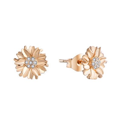 Petal Flower Earring in 925 Silver Rose Gold Plated