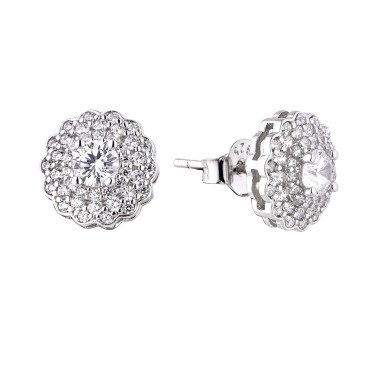 J Shape Climber 925 Silver Earrings For Women