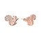 Dancing American Diamond Oval Dangle Earrings In 925 Silver