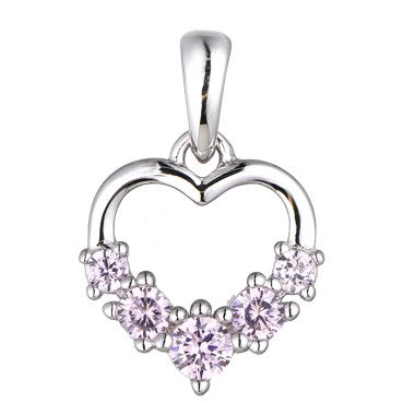 SIM Pear Shape Pendant With Studded Bail in 925 Silver