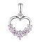 SIM Pear Shape Pendant With Studded Bail in 925 Silver