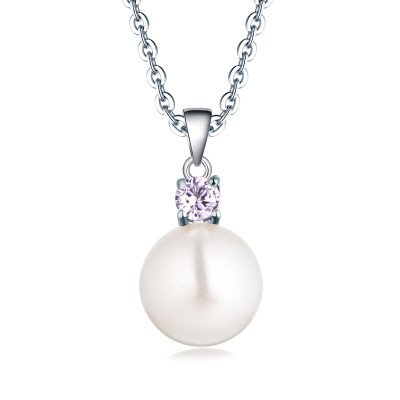 PURE ROUND PEARL PENDANT WITH CHAIN