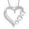 Dancing American Diamond Entangled Hearts in 925 Silver