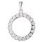 Classic Six Prong 1 Carat American Diamond Pendant in 925 Silver