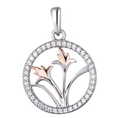 American Diamond Butterfly Pendant in 925 Silver
