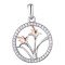 American Diamond Butterfly Pendant in 925 Silver