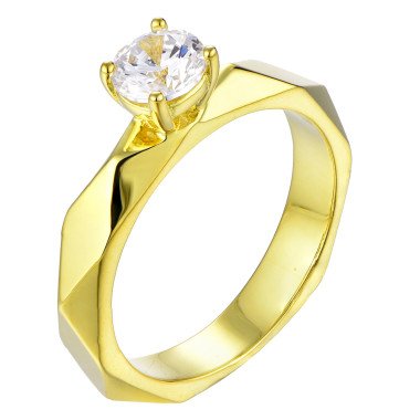 Ever So Red Solitaire Ring In 925 Silver